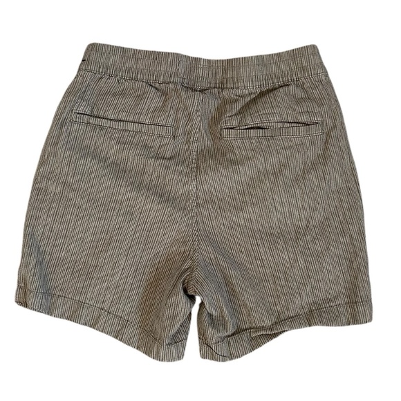 Abercrombie & Fitch Striped Earthy Tone Linen-Blend Shorts - Picture 2 of 7